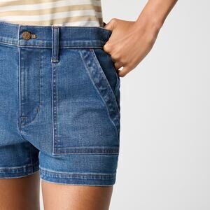 J Crew 3" Utility Denim Short Women 27 High Rise Jean Shorts Preppy Summer